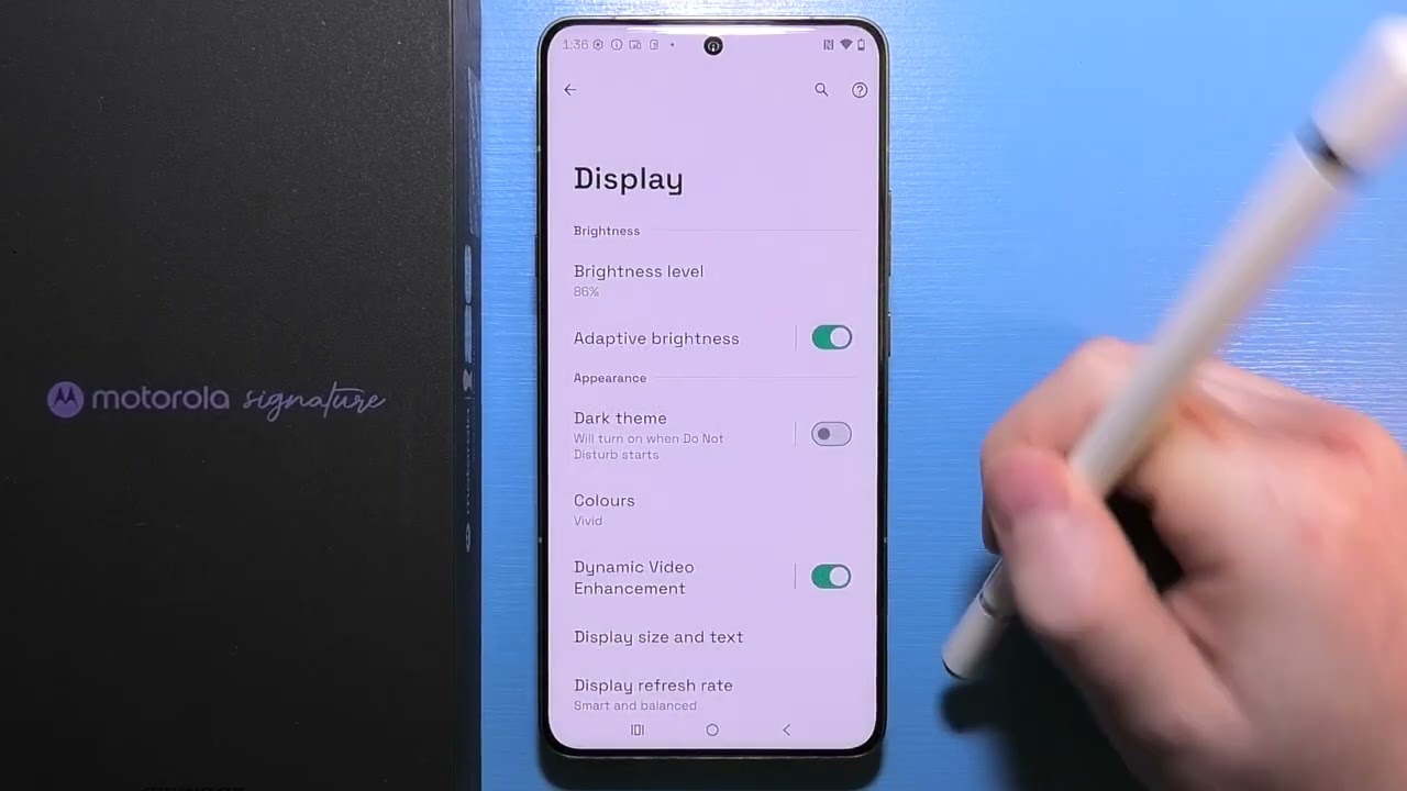 Motorola Signature: How To Enable/Disable Dynamic Enhancement