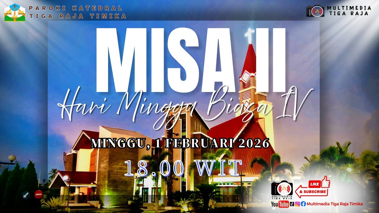 LIVE PERAYAAN EKARISTI || MINGGU BIASA IV || PAROKI KATEDRAL TIGA RAJA TIMIKA