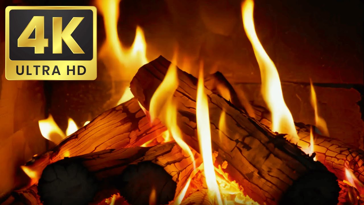 4K Cozy Fireplace for Sleep and Relaxation 10 Hours of Warm Fire Sounds