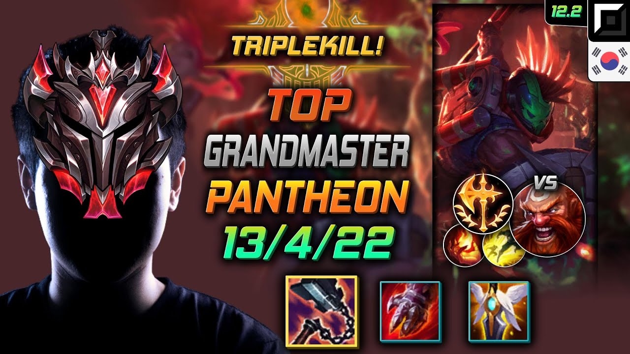 GrandMaster Pantheon Top vs Gragas - Пантеон Потрошитель Завоеватель - LOL KR 12.2