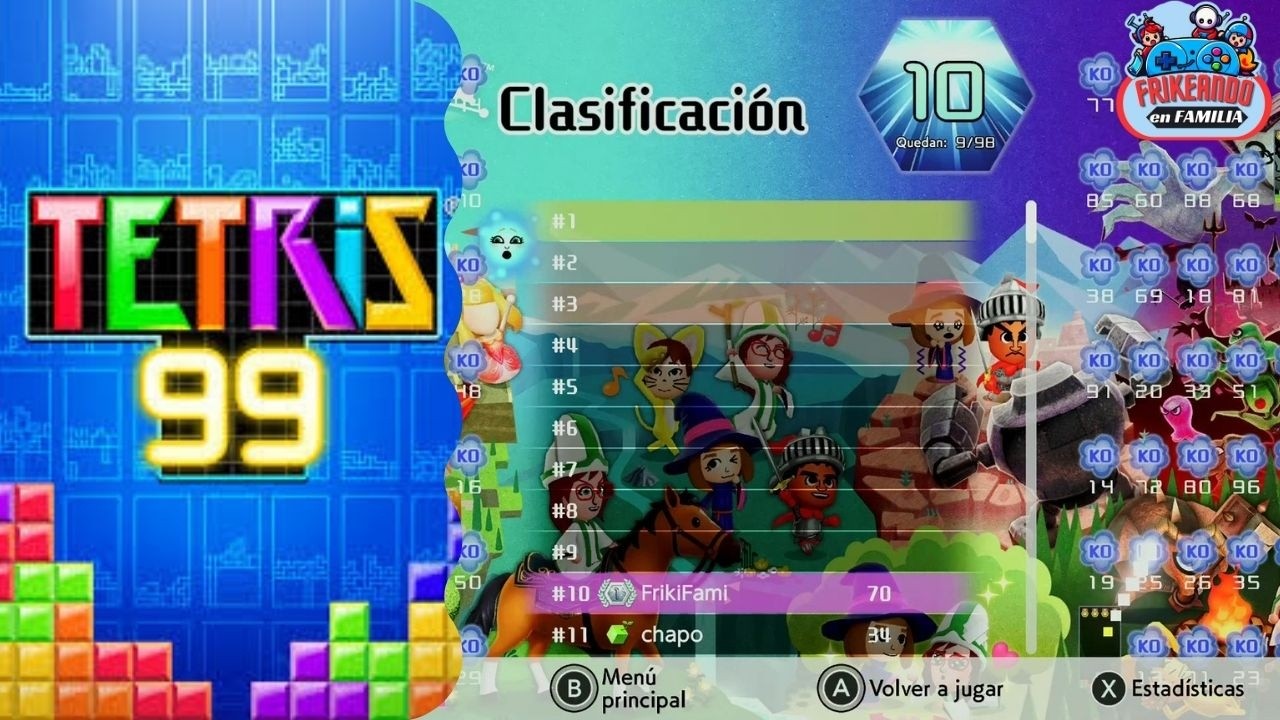 ¡¡¡Top 10, que gracia!!! #tetris99 #tetrisswitch