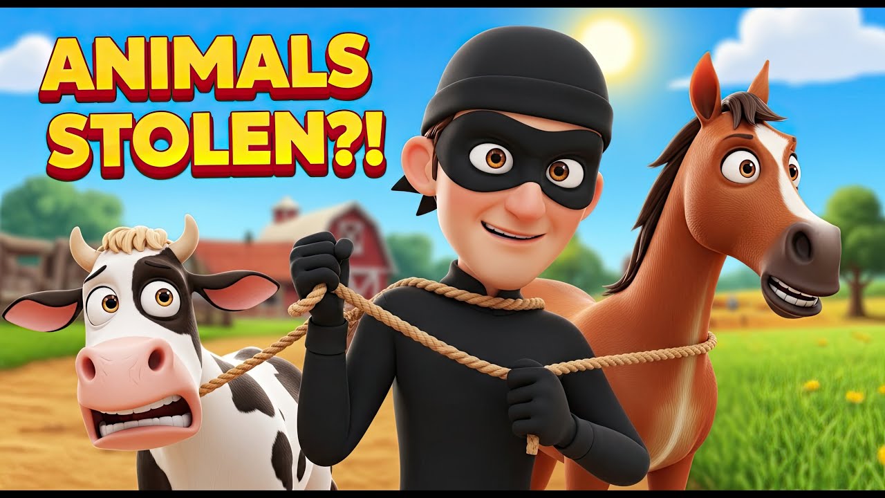 😱 Thief on Old MacDonald’s Farm! 🚓🐄 Police Save the Animals | Kids Story