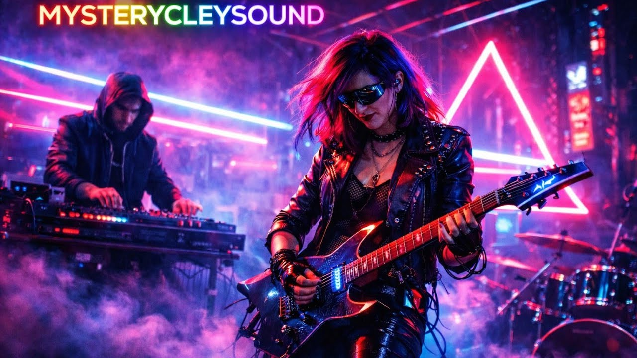 Midnight Circuit Breaker ⚡🎸 | Synthwave Rock (Music Video) | Mysterycleysound