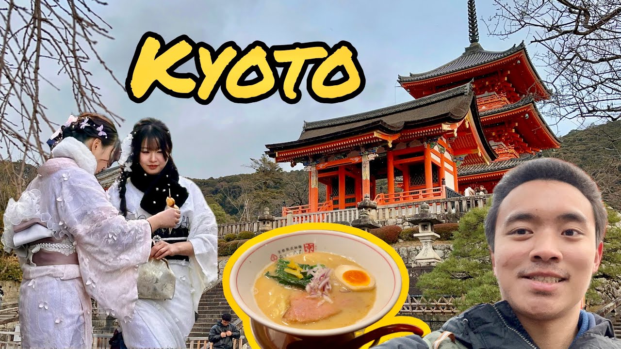 Exploring a Bamboo Forest, Temples & Food in KYOTO!
