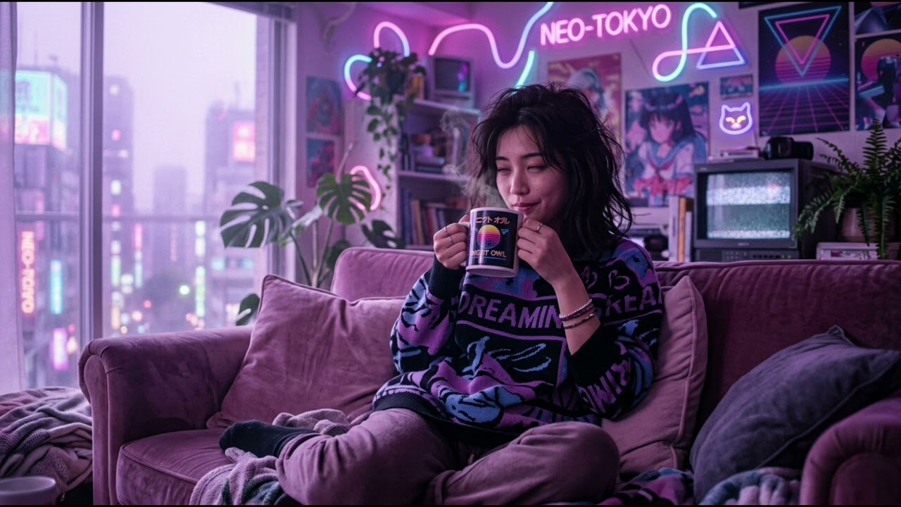 【朝のスクリュード】 ドリーミー・パープル・モーニング Chopped and Screwed | 目覚めのコーヒーと深淵のグルーヴ。まどろみの中で覚醒する美少女