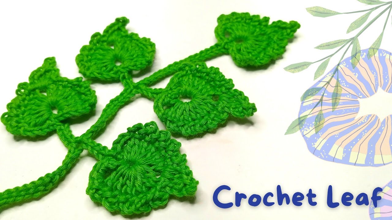 🔴 Crochet Easy Tutorial || Crochet Leaf || Crochet Leaf Irish Tutorial