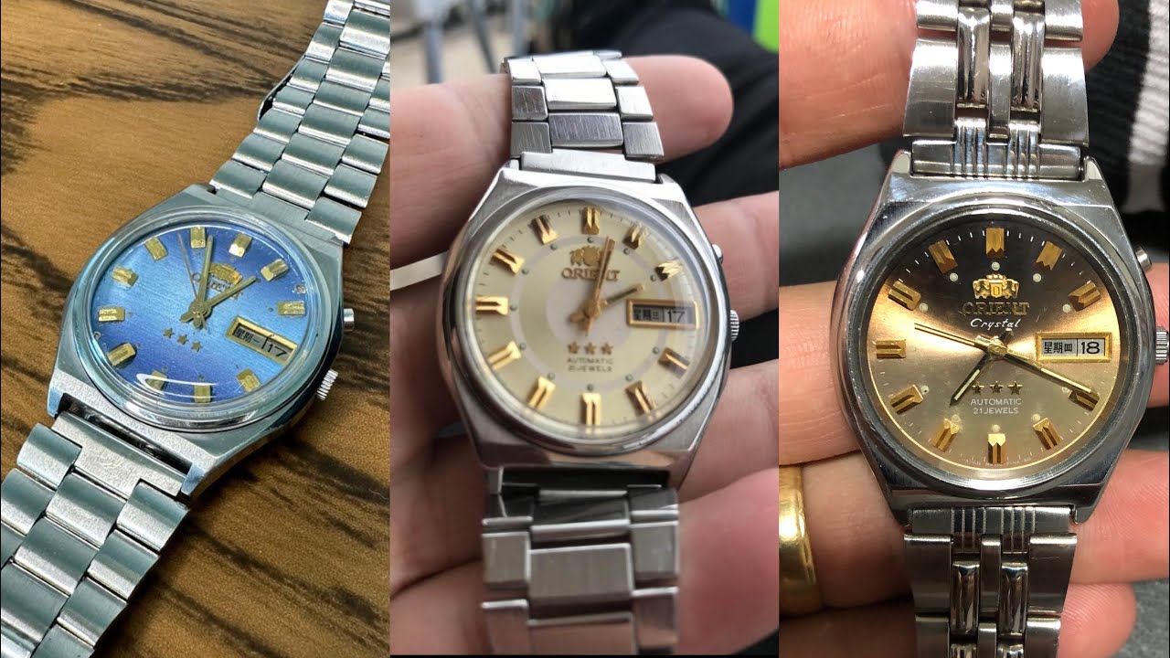 Rel&oacute;gios orient,calibre 46941/46943 com raro calend&aacute;rio em chin&ecirc;s