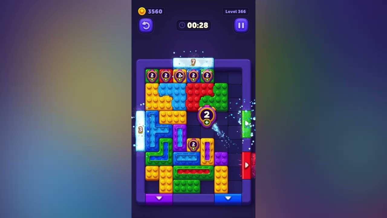 Block Out! - Color Sort Puzzle Level 366 Gameplay 