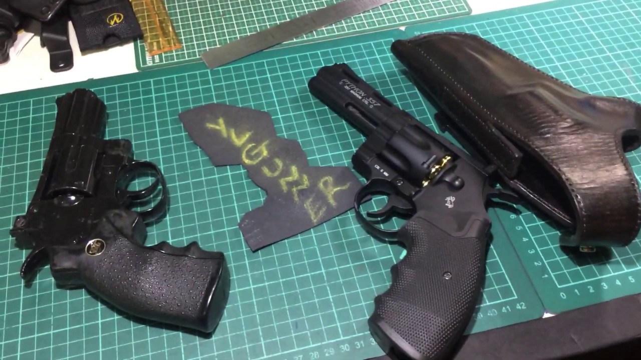 KWC 357 Revolver Hybrid Kydex Leather Holster [ Airsoft ]