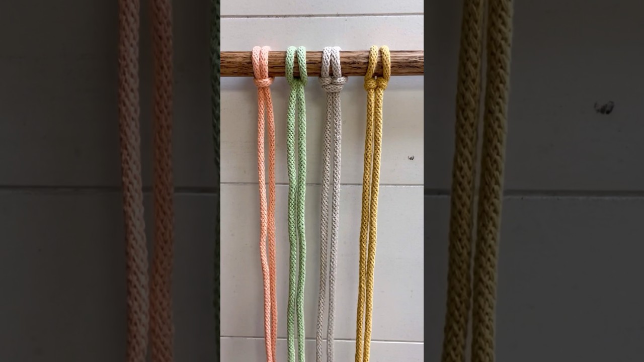 How to attach macrame cord #bobbiny #macrame #macrametutorial #macrameknots #macramewallhanging
