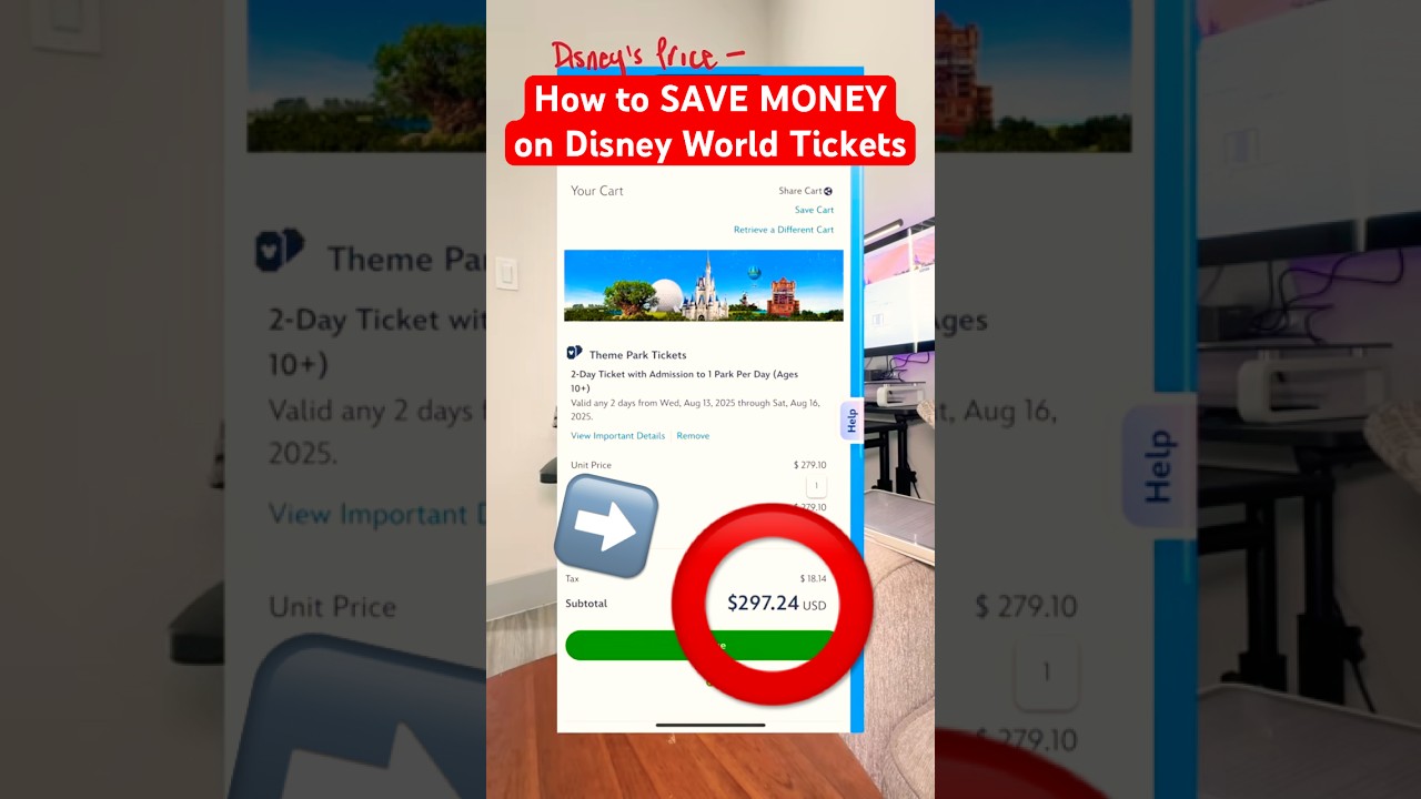 Tips on how to save money on Disney World Tickets #disneyworld #disneyvacation #disneytrip