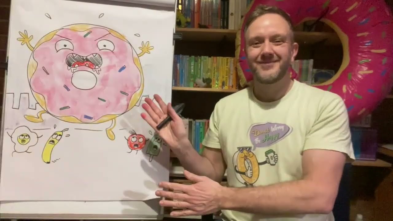 How to Draw a Donut Character | Easy Cartoon Drawing Tutorial 🍩 Draw a Story Club Doughnut Special!