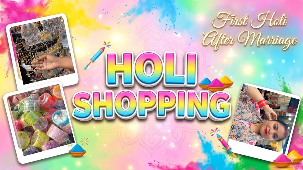 First Holi After Marriage 💕 | Holi Shopping Vlog 2026 🛍️🎨 #holi #dailyvlog #vlog 