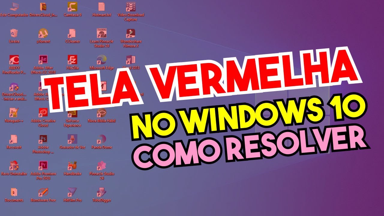 Tela vermelha no PC | Como Resolver o Problema de Tela Avermelhada | Parte 01