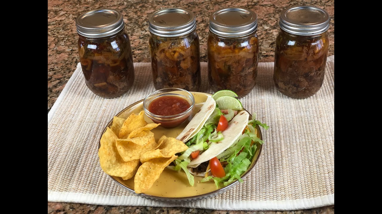 Pressure Canning Shredded Chipotle Beef for Tacos