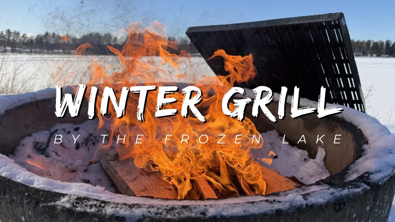 Grilling by a Frozen Lake ❄️🔥 | Cozy Winter Day | @NordicNatureBites 