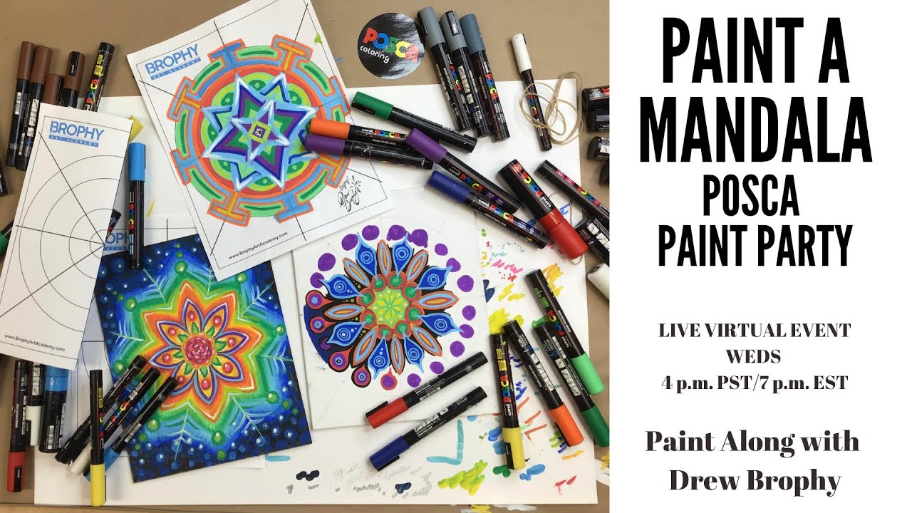 Posca Paint Party with Drew Brophy - Paint a Mandala.