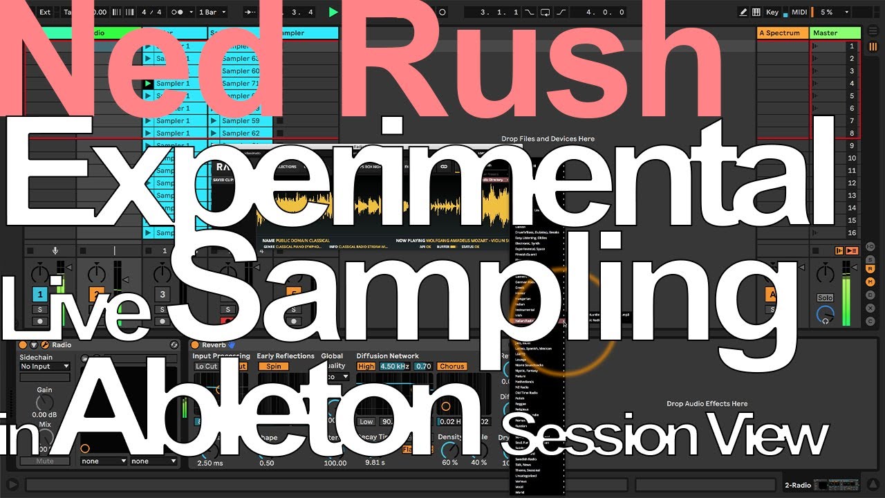 Experimental Live Sampling in Ableton Session View = Ned Rush