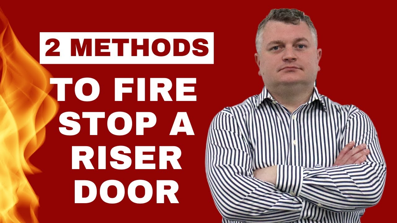 What fire stopping is required when using metal riser doors?