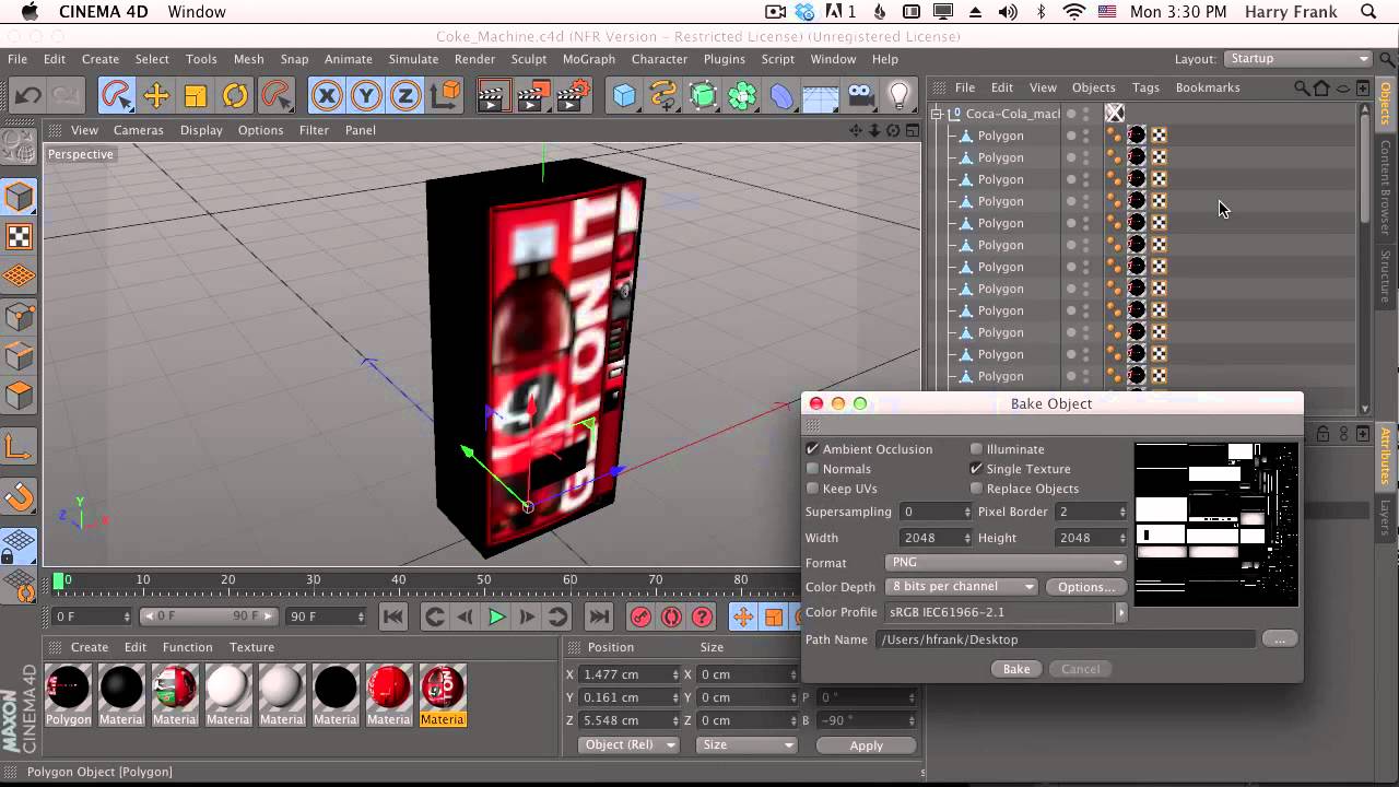 Baking Textures in Cinema 4D for Element 3D