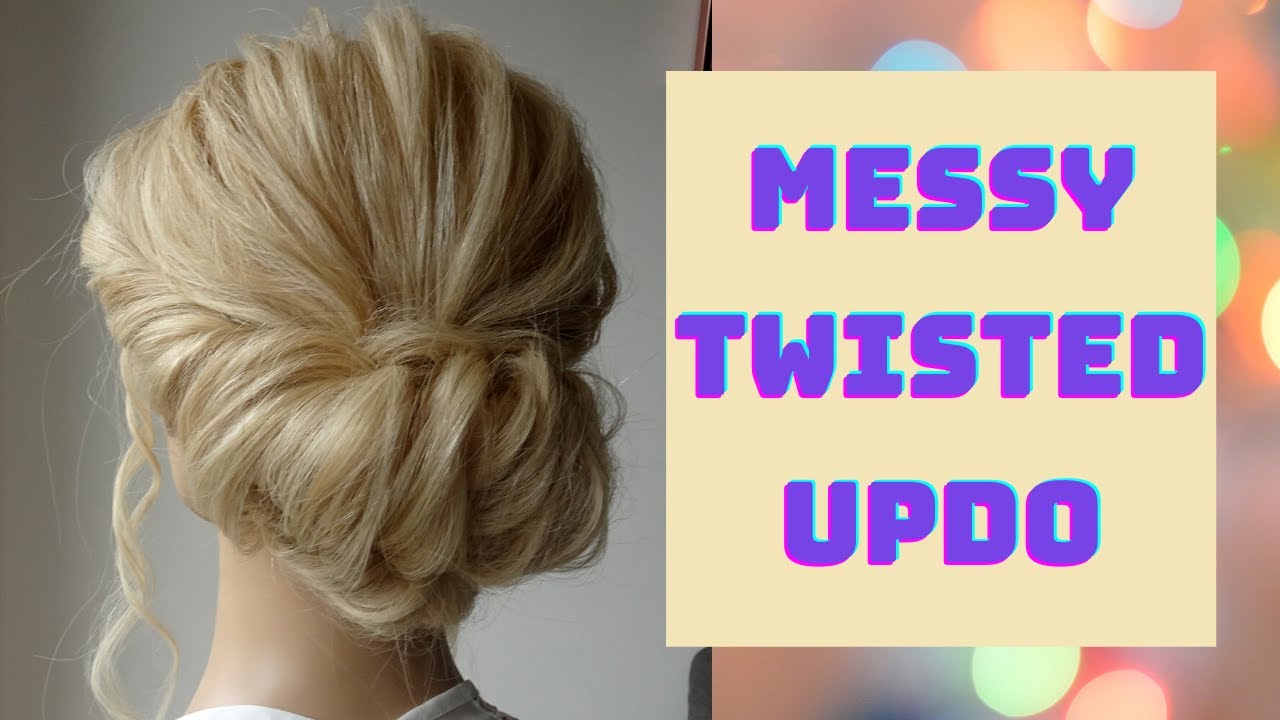 Easy messy twisted updo