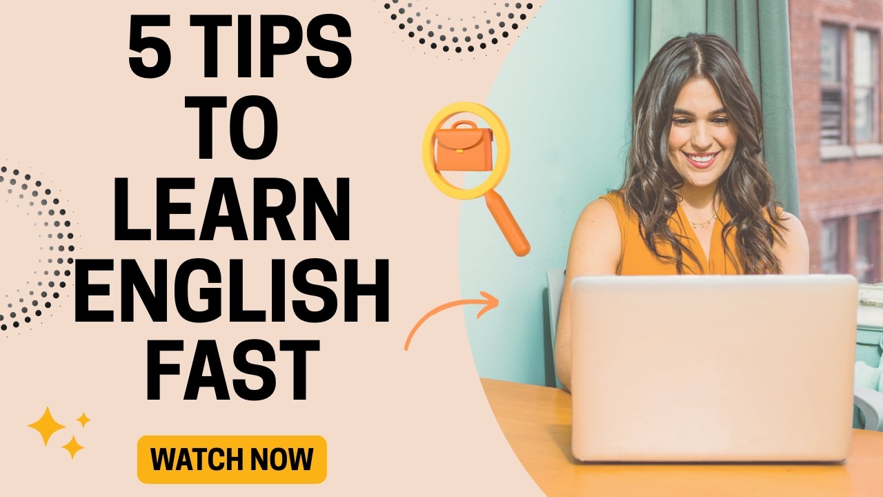5 Tips to Learn English Fast✅              #english #englishlanguagelearning 
