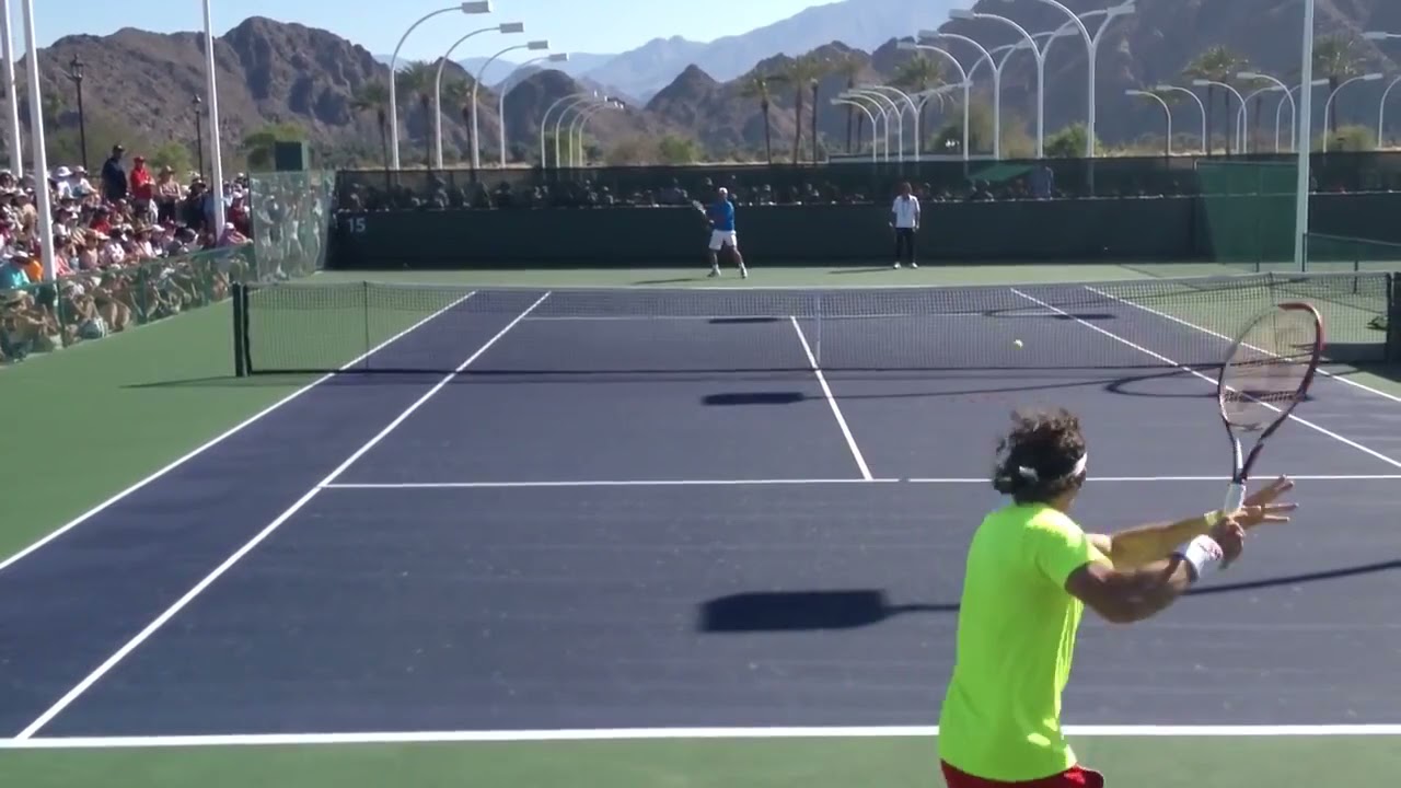 NADAL MAX INTENSITY (4K Practice - Indian Wells 2015) COURT LEVEL