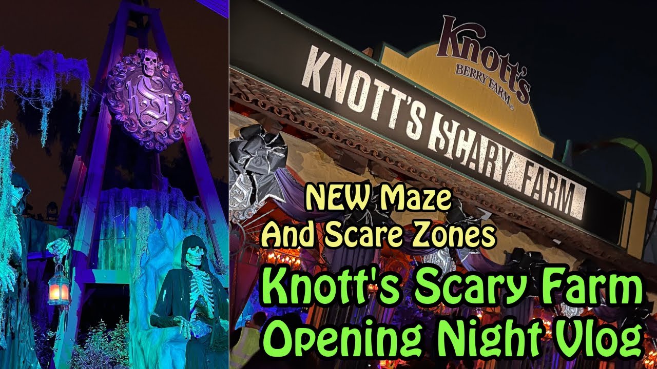 Knott’s Scary Farm OPENING NIGHT😈| NEW MAZES| Scare Zones| 2024