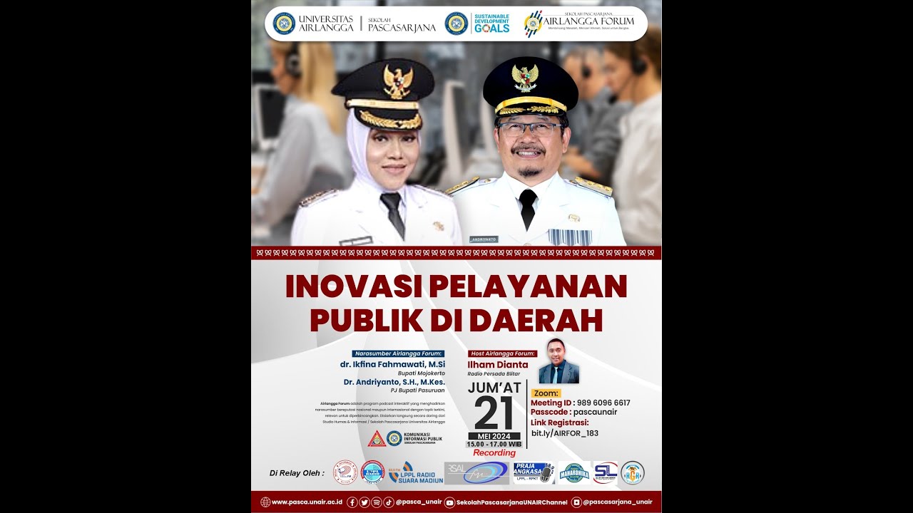 AIRFOR 21/06/2024 : INOVASI PELAYANAN PUBLIK DAERAH