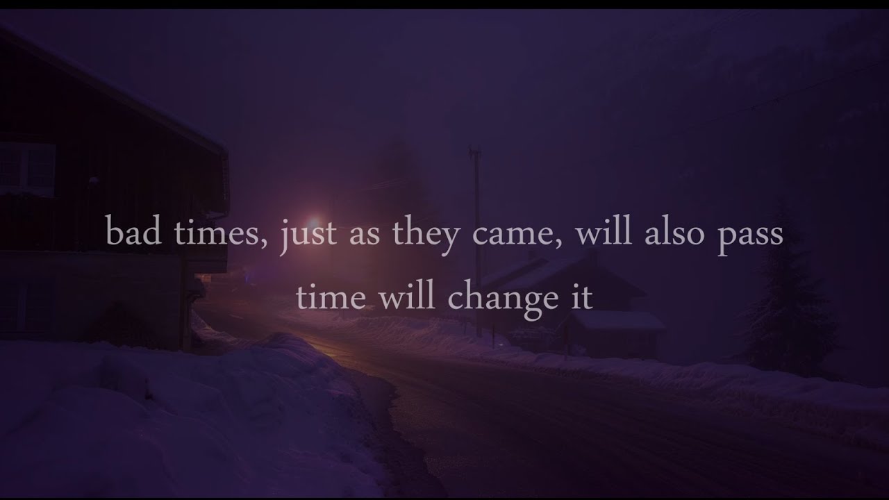 healing takes time, it will pass