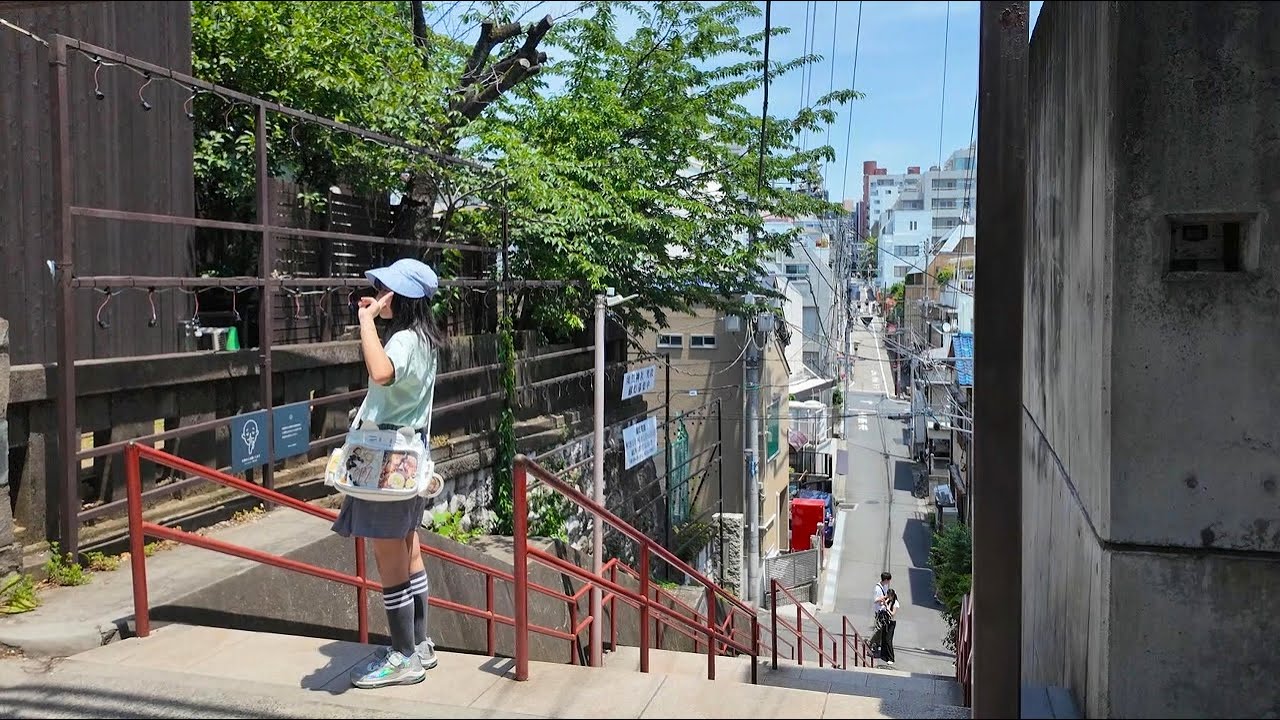 映画「君の名は」の階段から四谷三丁目を散歩【4K東京街歩き】Japan Tokyo 4K walking tour/Yotsuya 3-chome,The stairs in 