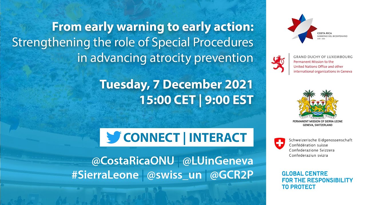 Strengthening the role of Special Procedures in advancing atrocity prevention