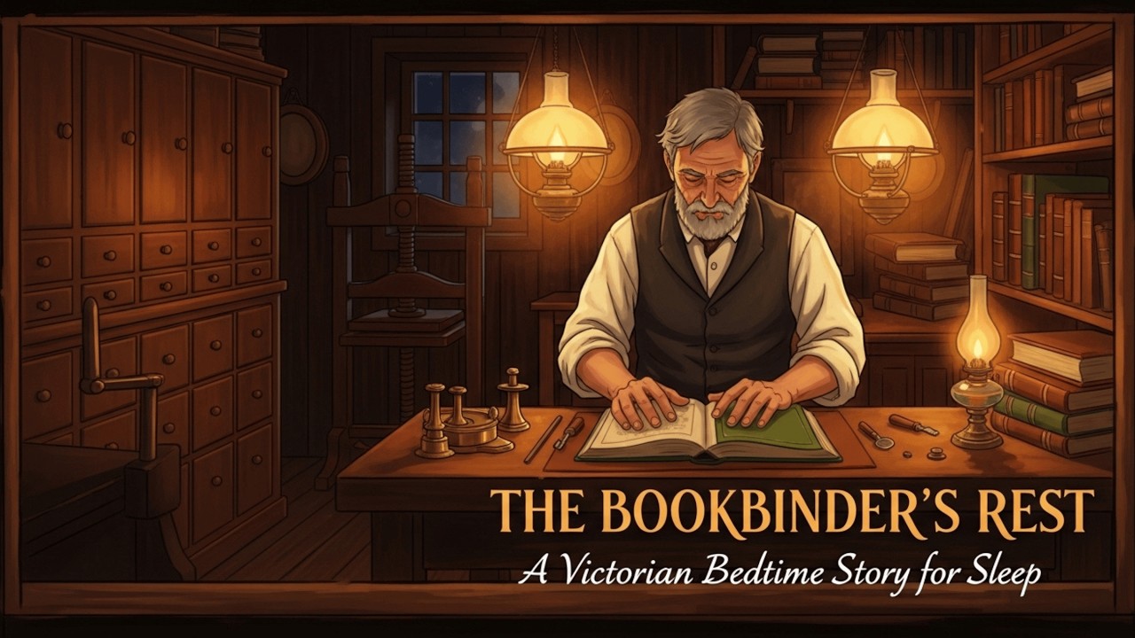 Where Leather Meets Lamplight | A Victorian Bookbinder’s Quiet Night