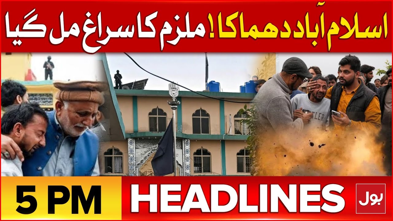 Islamabad Attacker Exposed | BOL News Headlines at 5 PM | Islamabad Attack | Rawalpindi Attack
