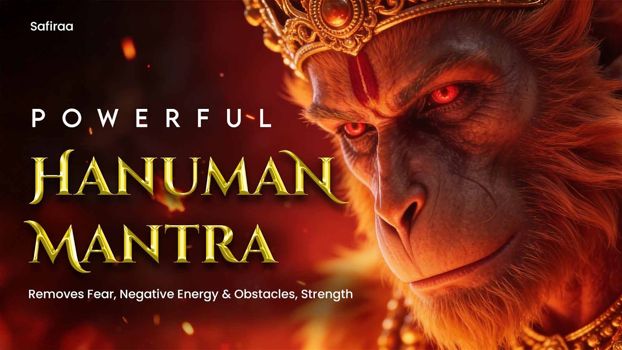 Powerful Hanuman Mantra, Removes Fear, Negative Energy & Obstacles, Strength | Safiraa