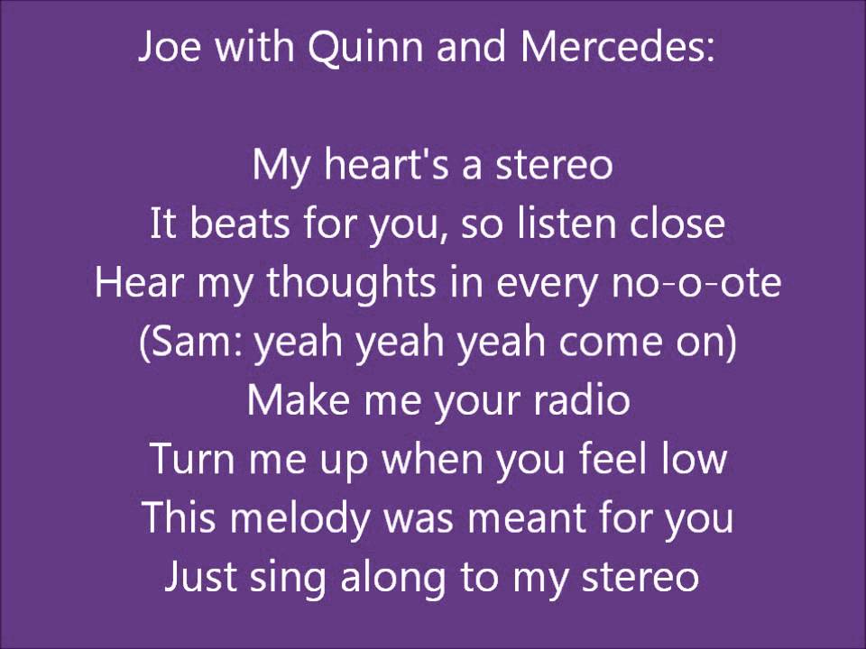 Glee - Stereo hearts - lyrics