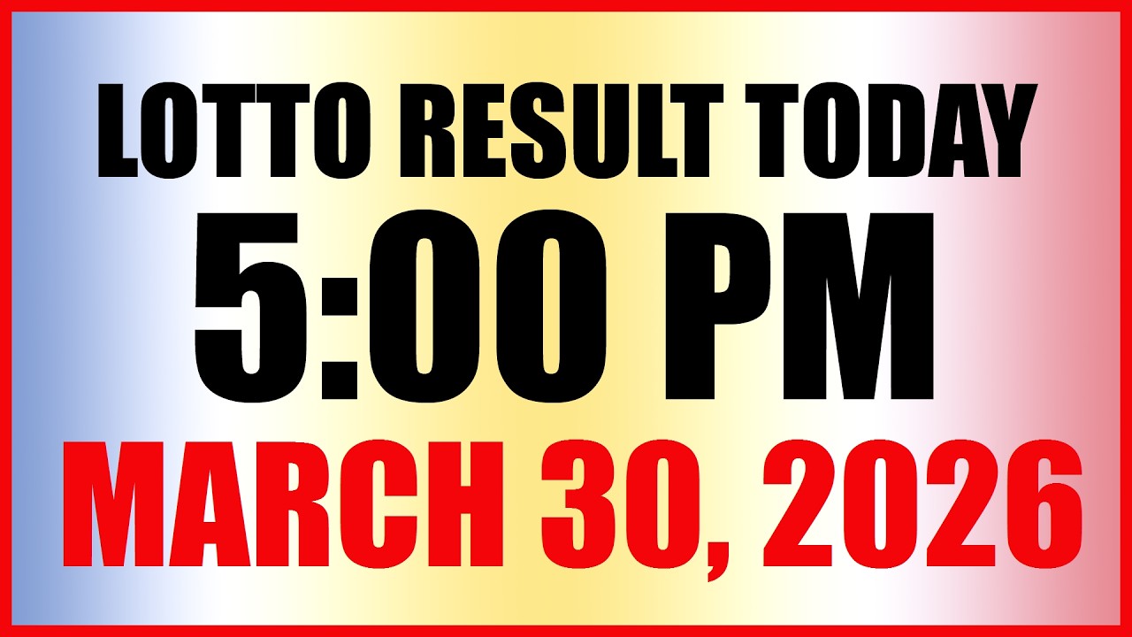 Lotto Result Today 5pm Draw March 30, 2026 Swertres EZ2 PCSO