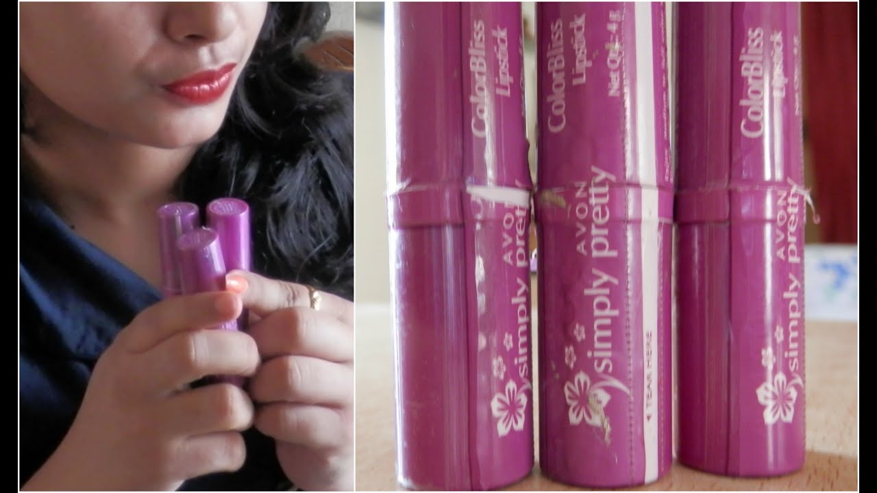 Avon simply pretty colorBliss lipstick review and demo