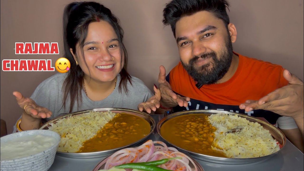Rajma chawal , Dahi , Salad Eating Video | Rajma Chawal 😋 | Eating Show