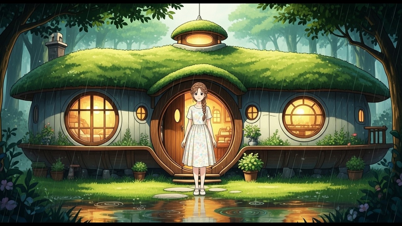 A Quiet Rainy Day in the Forest Cabin | Home Cooking & Soft Rain
