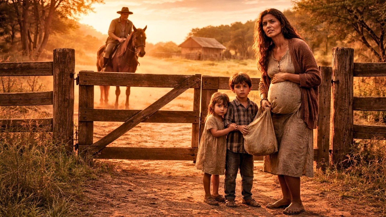 Fazendeiro viúvo encontra mulher GRÁVIDA com dois filhos pedindo COMIDA na porteira… Ate que...