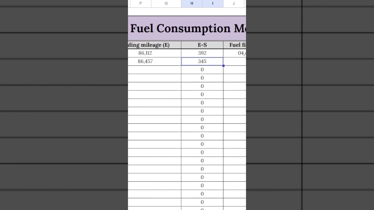 Track Your Fuel Costs in Excel! 🚗💸 (Automatic MPG Calculator)
