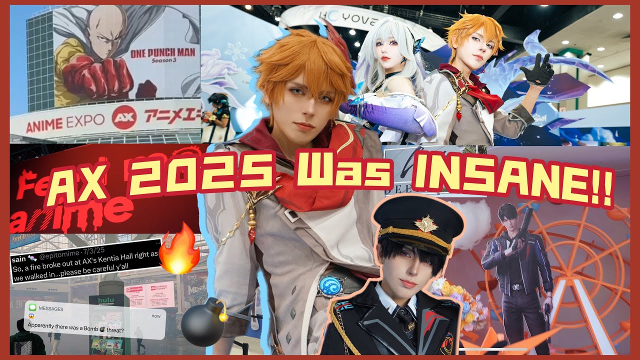 I COSPLAYED TARTAGLIA at the Genshin Booth! | Anime Expo 2025 Vlog: LADS, Fire + Bomb Threat?!🔥
