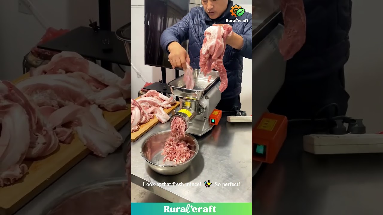This Meat Grinder is My Spirit Animal! 😂 Nom Nom Nom Pork! #meatgrinder #foodprep #satisfyingvideo