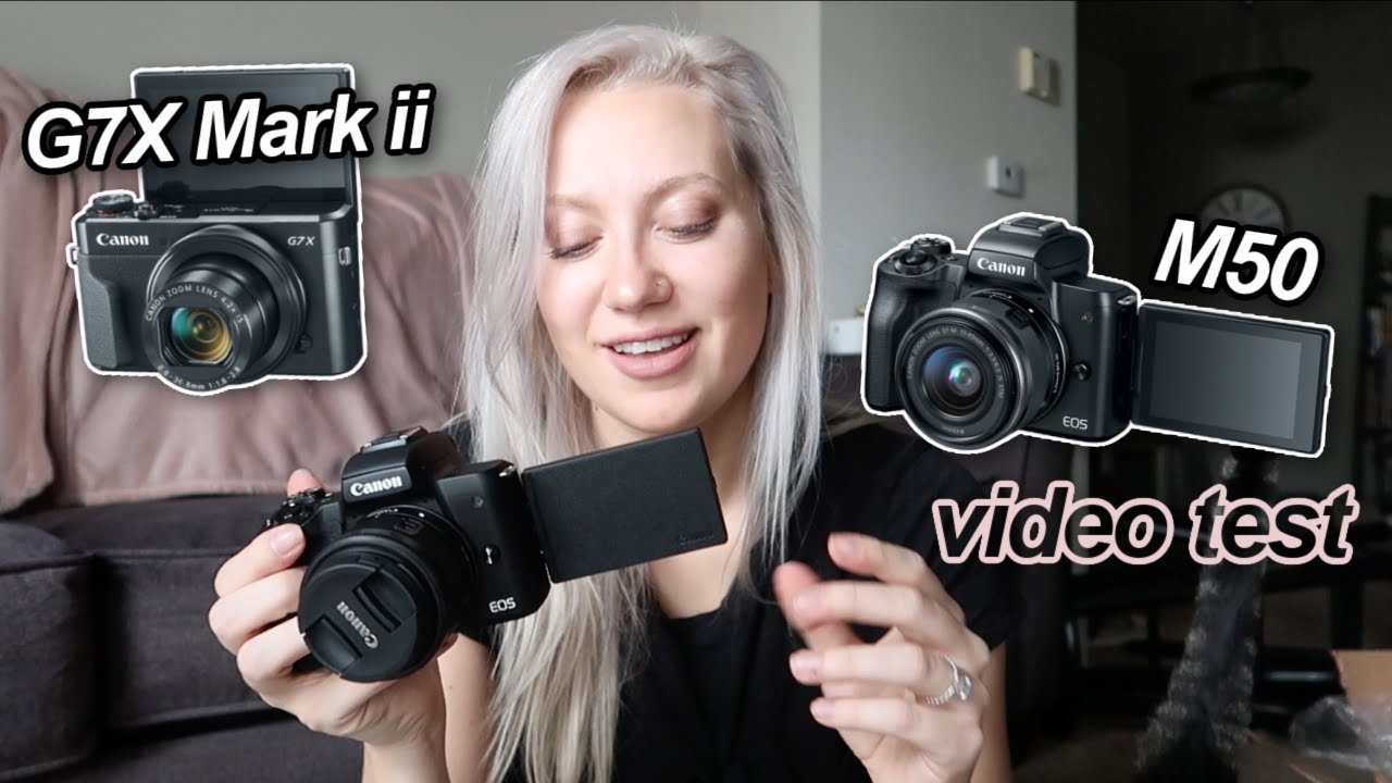 CANON M50 UNBOXING + SETUP | m50 vs g7x mark ii video test
