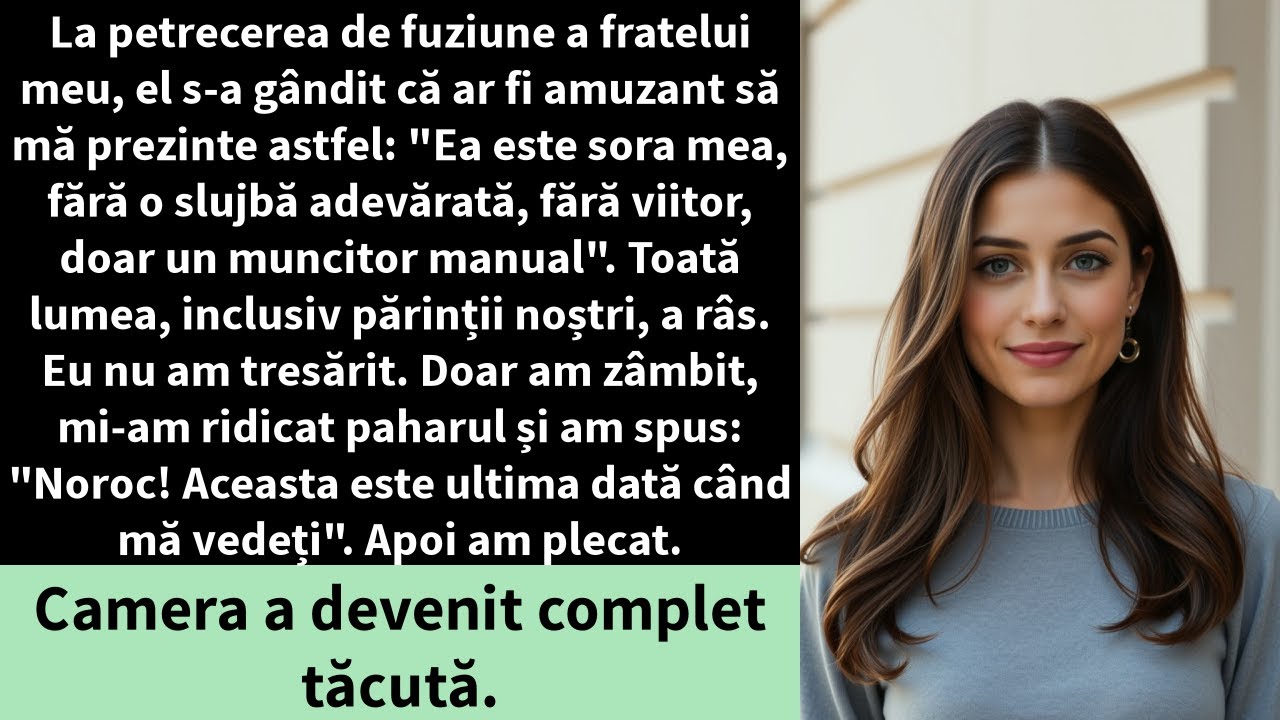La petrecerea de fuziune a fratelui meu, el s-a gândit că ar fi amuzant să mă prezinte astfel: