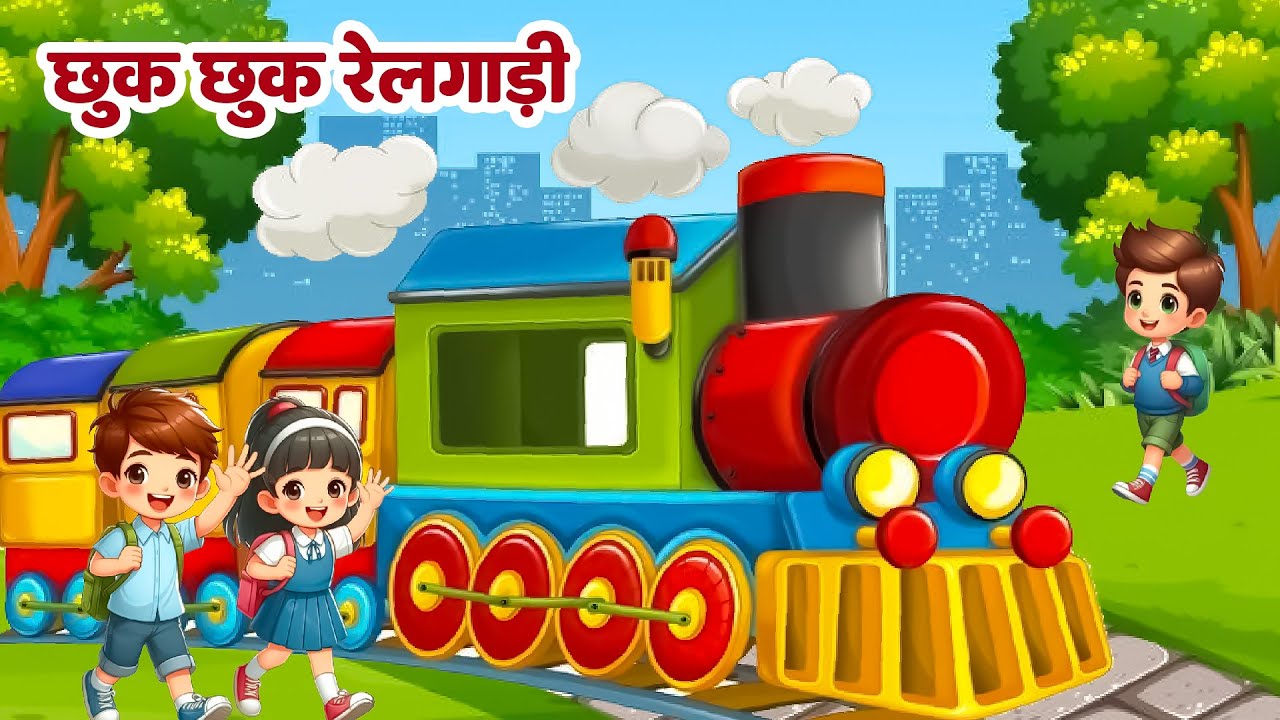 Chuk Chuk Chuk Railgadi | छुक छुक रेलगाड़ी | Train Song | Hindi Rhymes For Kids | Chiku Rhymes
