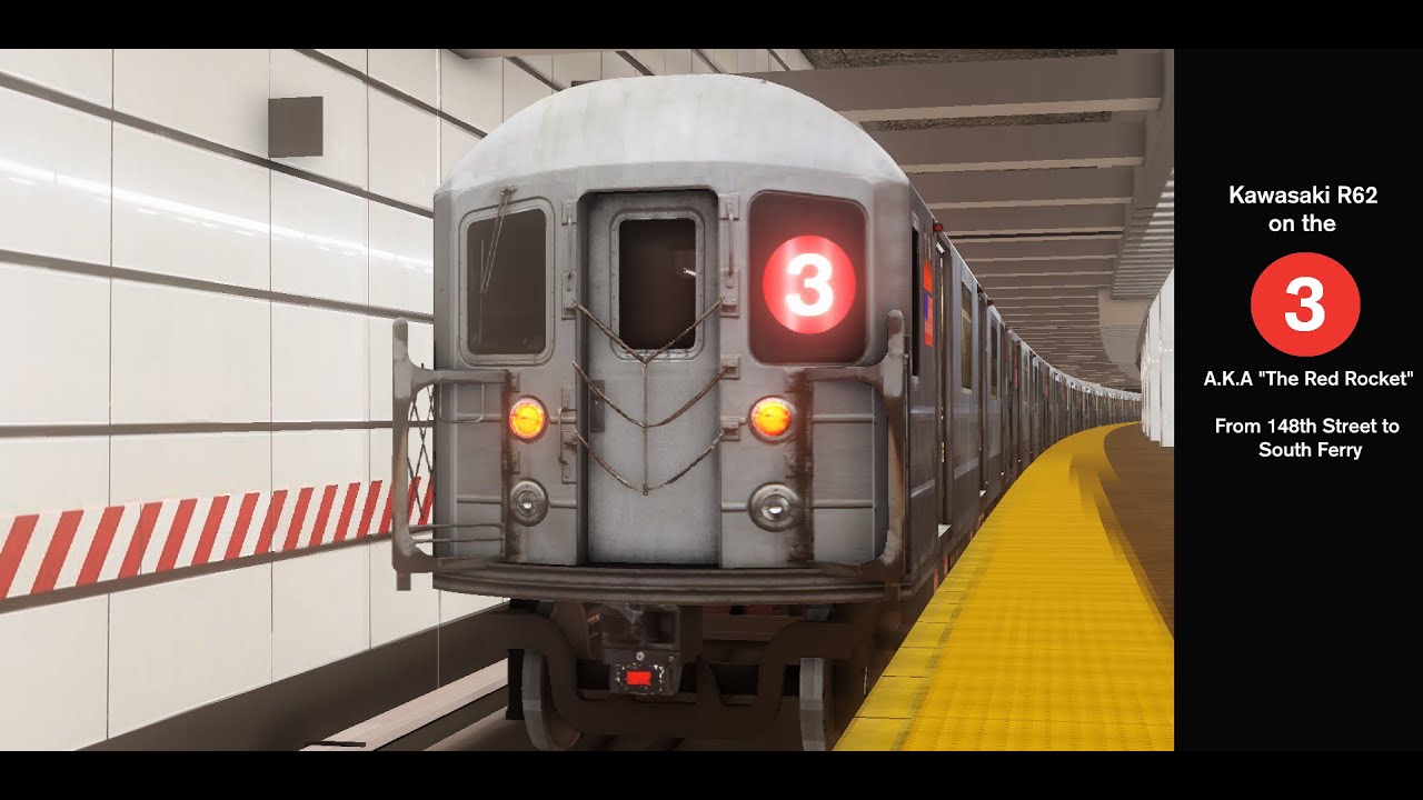 openBVE: R62 (3) Train from Harlem 148th Street to South Ferry via 7th Avenue Express