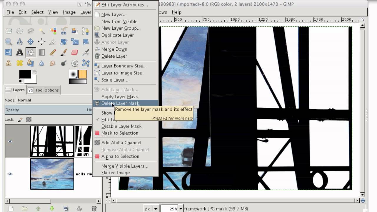 GIMP Tutorial - Changing a background with Layer Masks, or Color to Alpha - GIMP 2.6 and GIMP 2.8