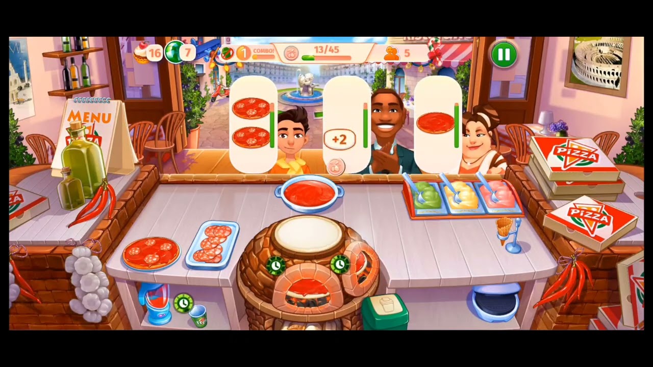 Cooking Craze Rome levels 1 to 5 / How to maximize your earnings and win every level 